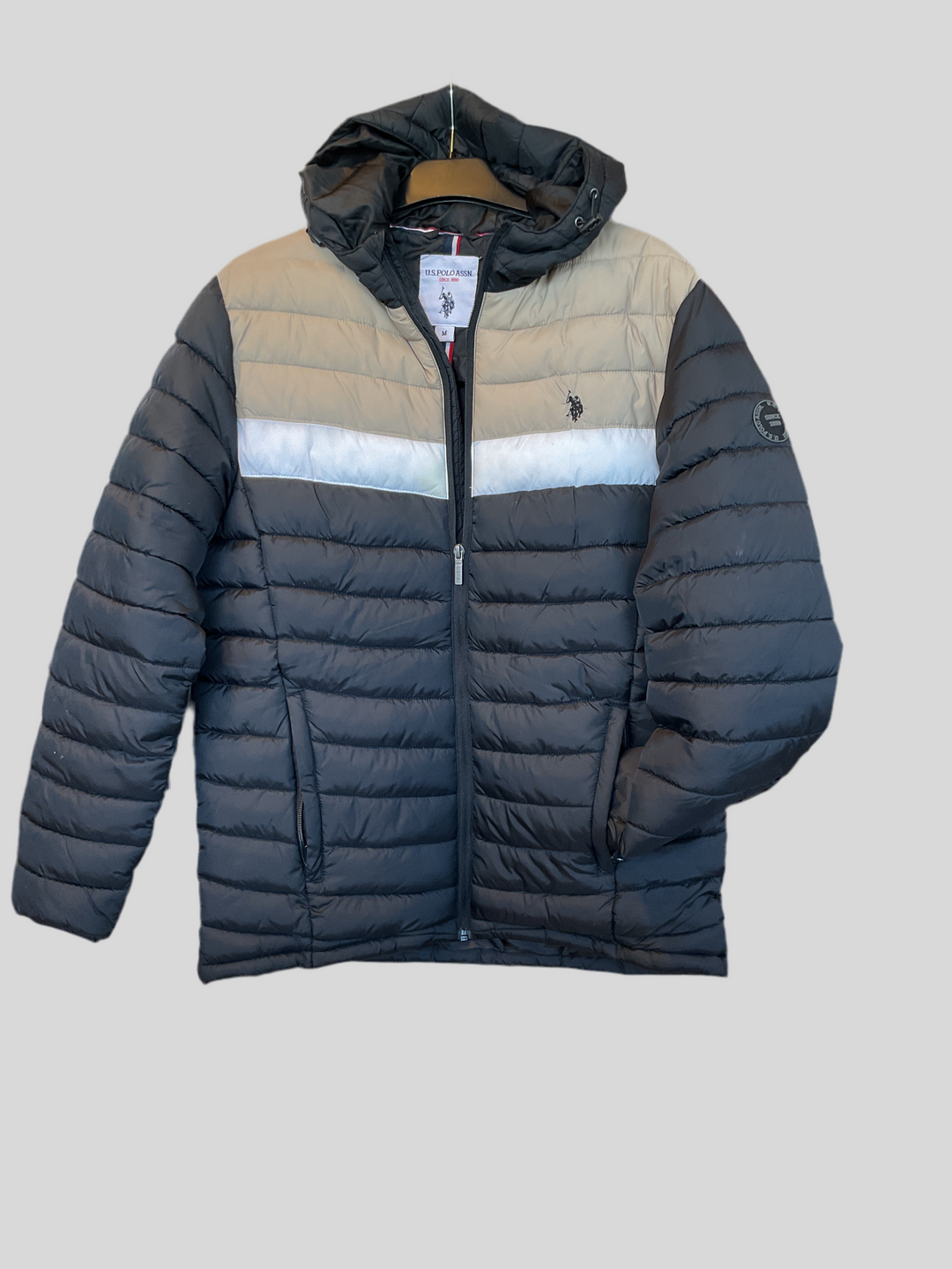 U.S Polo Jacket Elrik Black/Beige aa1