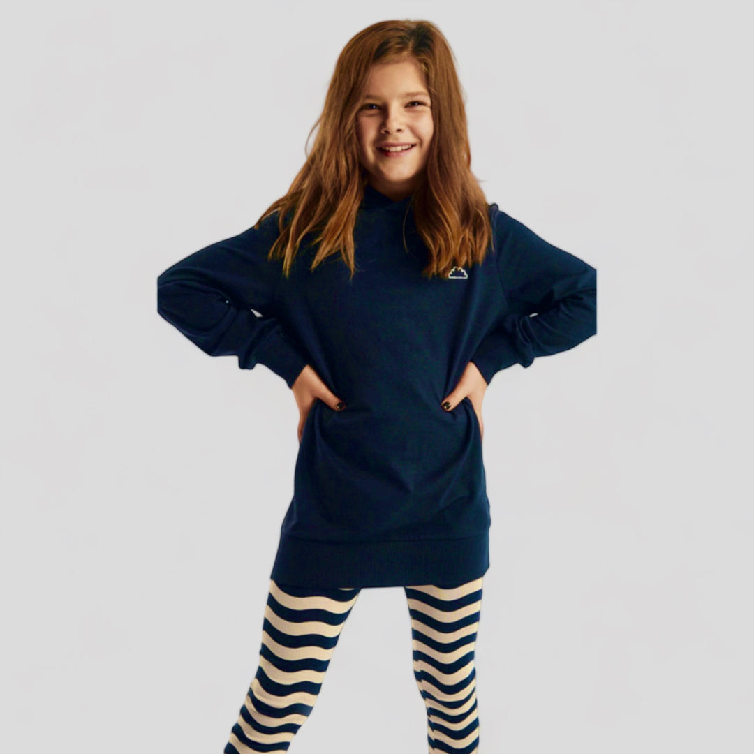 Cloudy long hood navy- 221103 X40