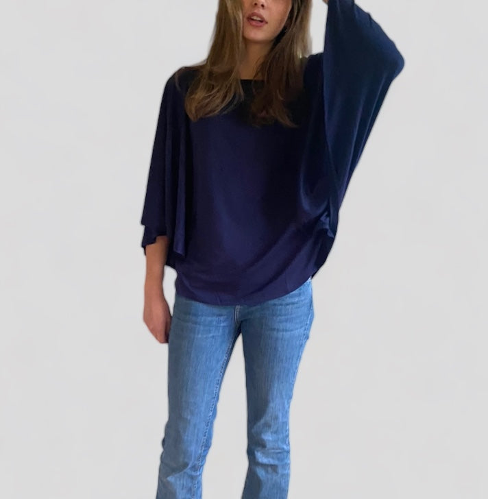 me&i Soft poncho top navy - 201150 T11