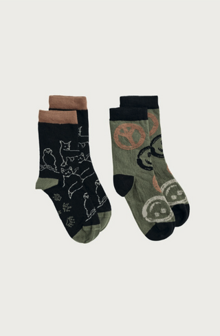 Socks with peace, animals - 222503 - GG 8