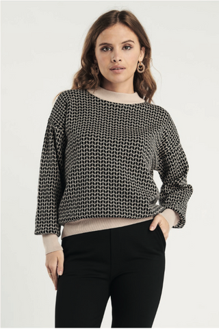Jacquard knitted sweater - 212601 / K14