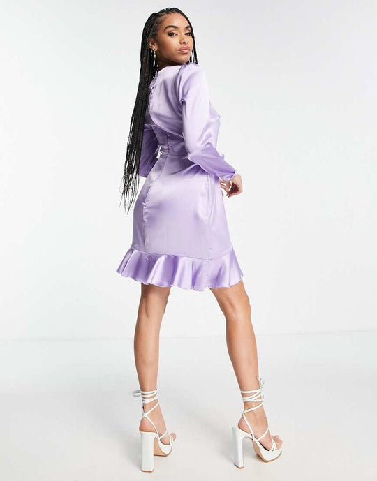 Lola May shirred bust midi smock dress in check