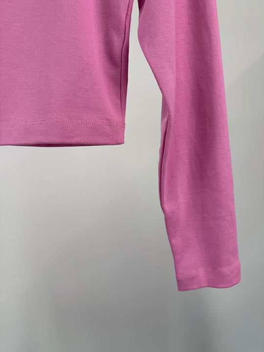 ASOS DESIGN Petite long glitter graphic in pink