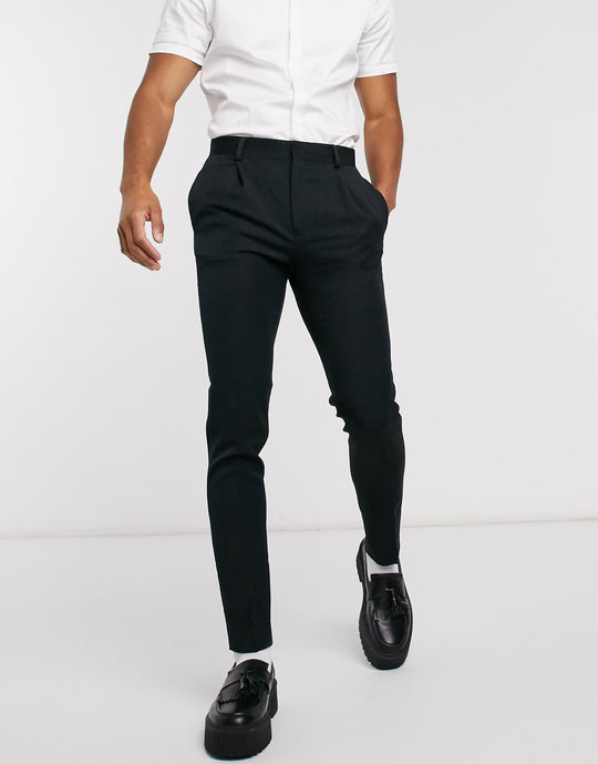ASOS Design Super Skinny Smart Trouser in Black