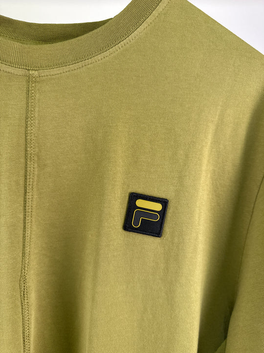 Fila Serge Wash Effect Tee in Green Moss