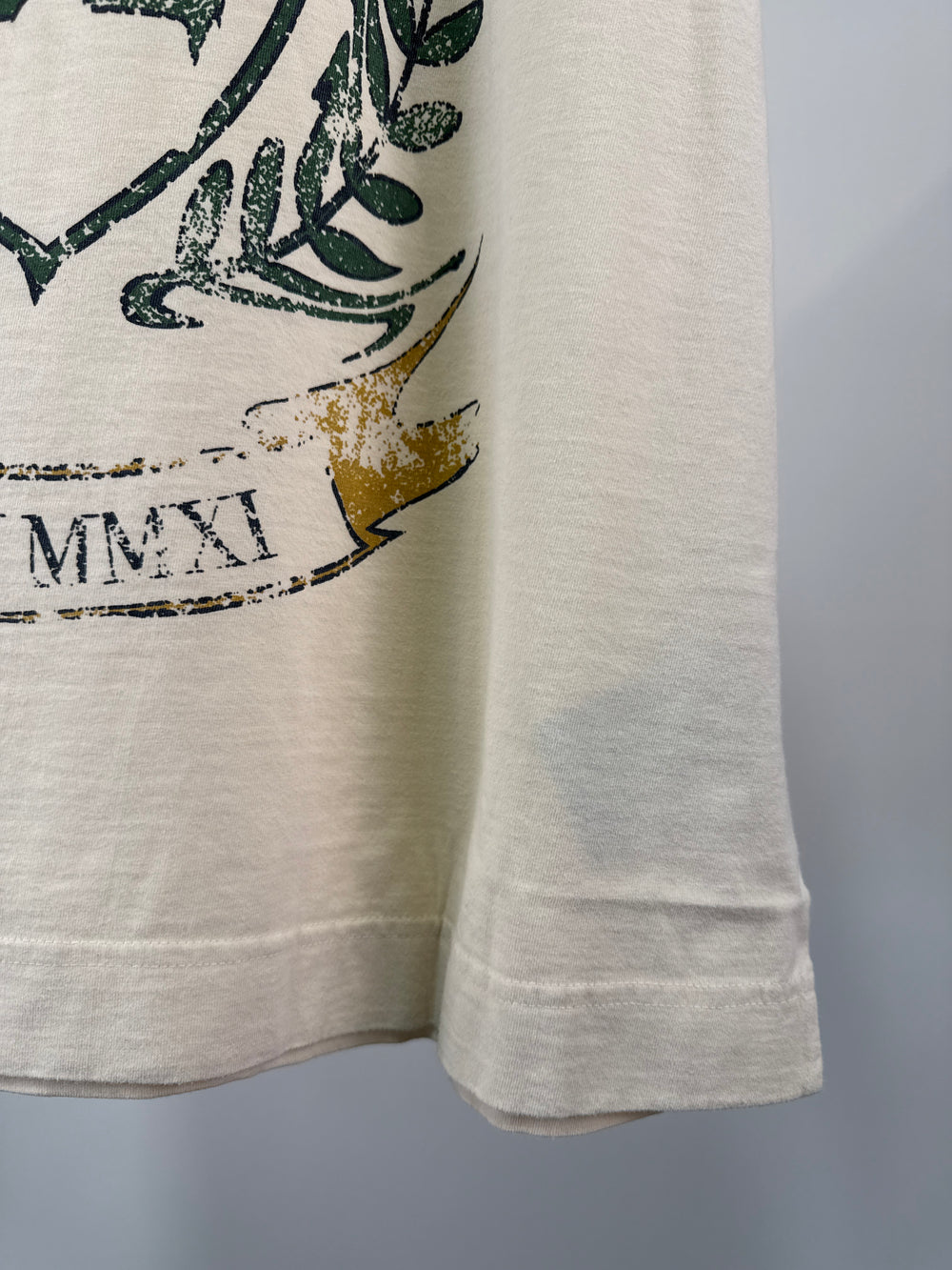 Good For Nothing oversized t-shirt in off white with crest drip print