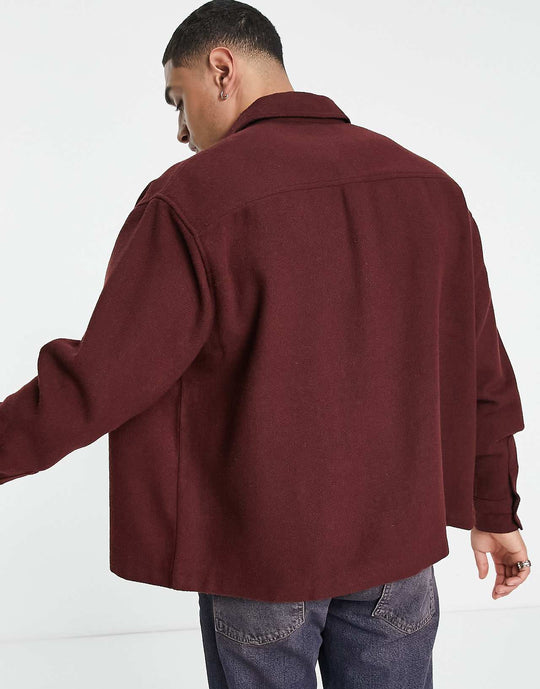asos-design-boxy-oversized-wool-mix-shirt-in-brown