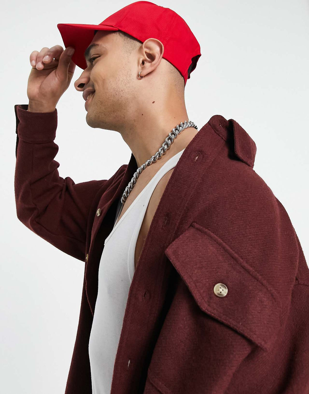 asos-design-boxy-oversized-wool-mix-shirt-in-brown