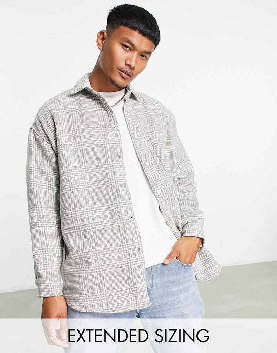 asos-design-super-oversized-wool-overshirt-in-grey-check