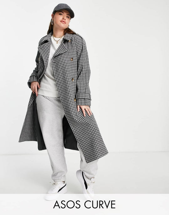 asos-design-curve-smart-heritage-check-oversized-coat
