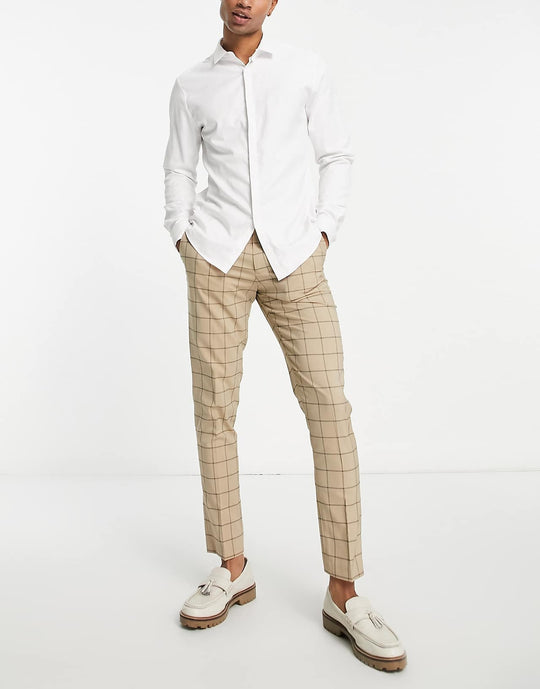 asos-design-skinny-suit-trousers-in-stone-window-check