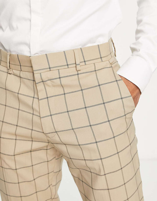 asos-design-skinny-suit-trousers-in-stone-window-check