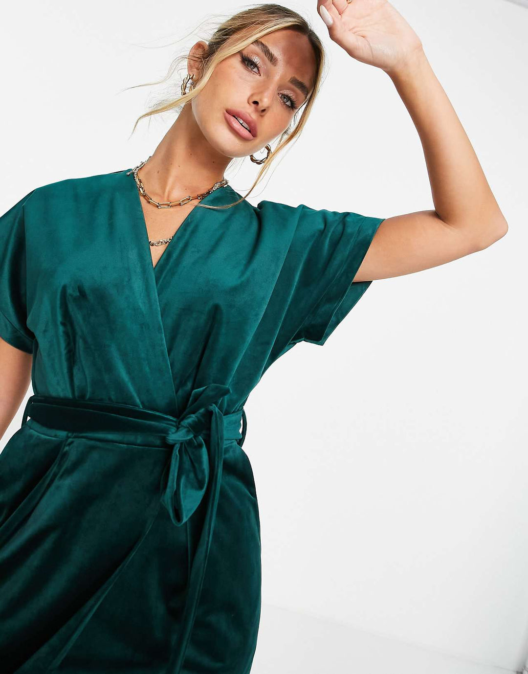 closet-london-kimono-sleeve-velvet-midi-dress-with-wrap-tie-in-emerald-green