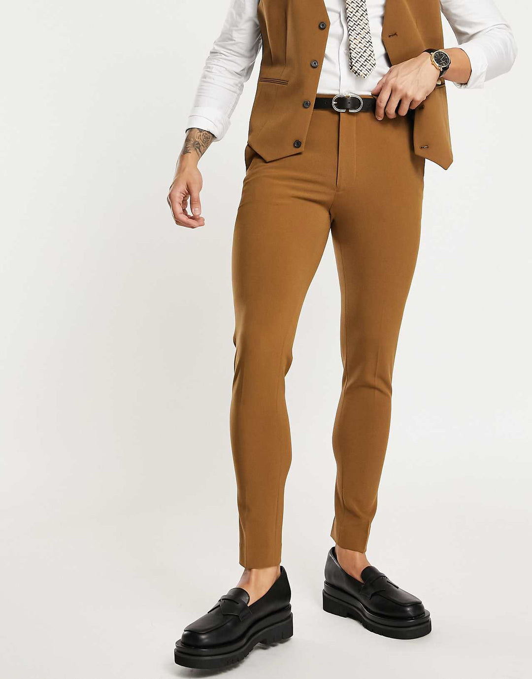 asos-design-super-skinny-suit-trousers-in-tobacco