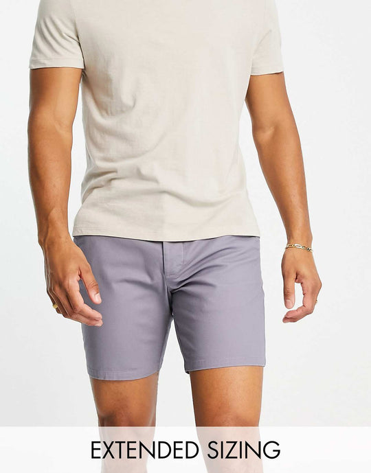 asos-design-slim-chino-shorts-in-blue