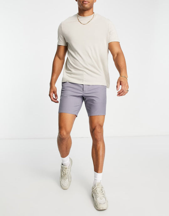 asos-design-slim-chino-shorts-in-blue