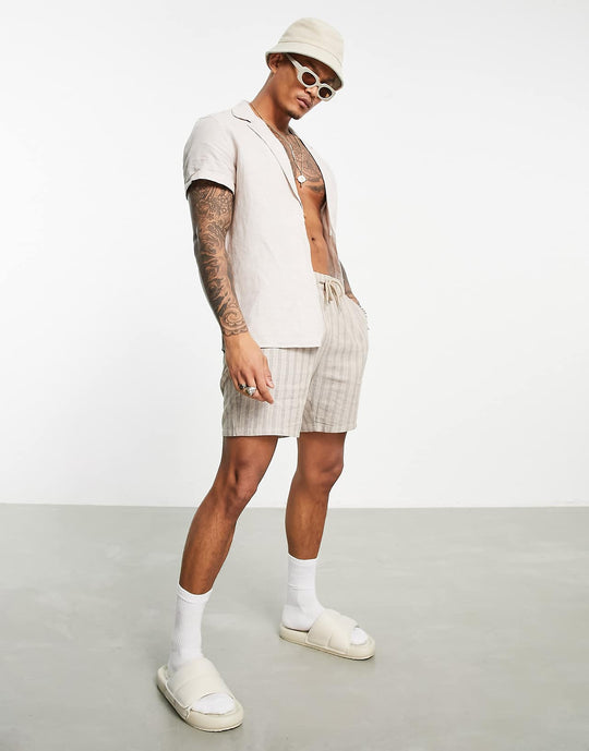 asos-design-regular-linen-shirt-with-low-deep-revere-in-stone