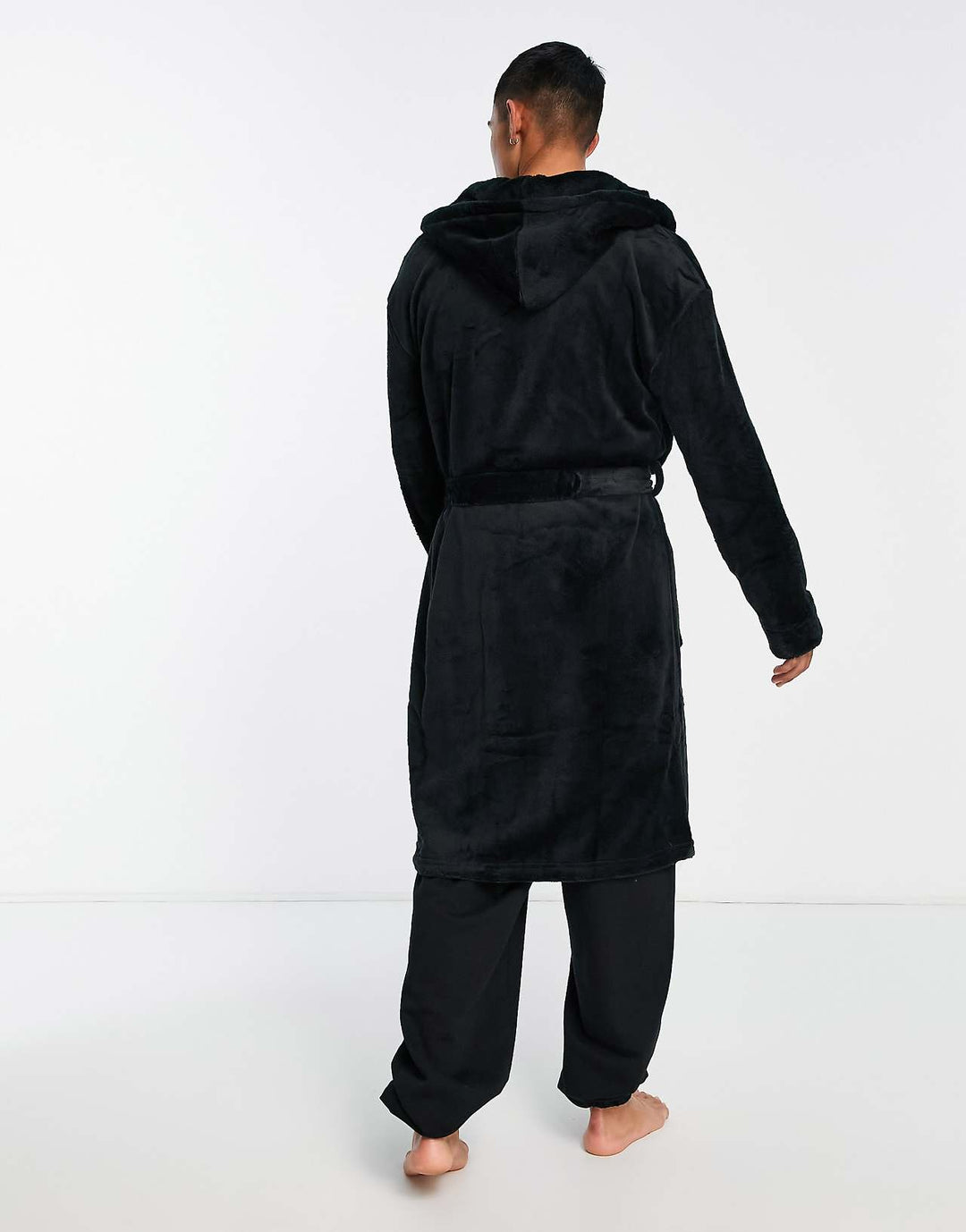 the couture club dressing gown in charcoal