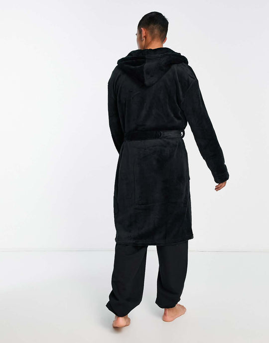 the couture club dressing gown in charcoal