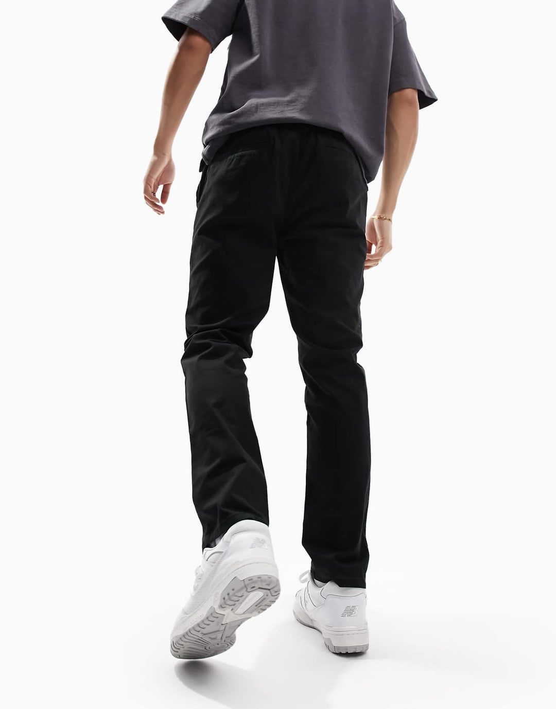 asos-design-slim-chinos-with-elastic-waist-in-black