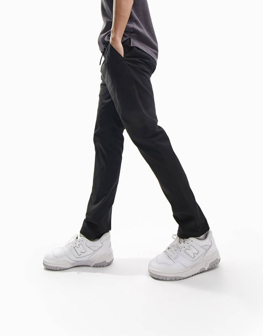 asos-design-slim-chinos-with-elastic-waist-in-black