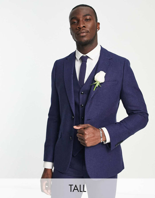 harry brown tall wedding tweed slim fit suit jacket