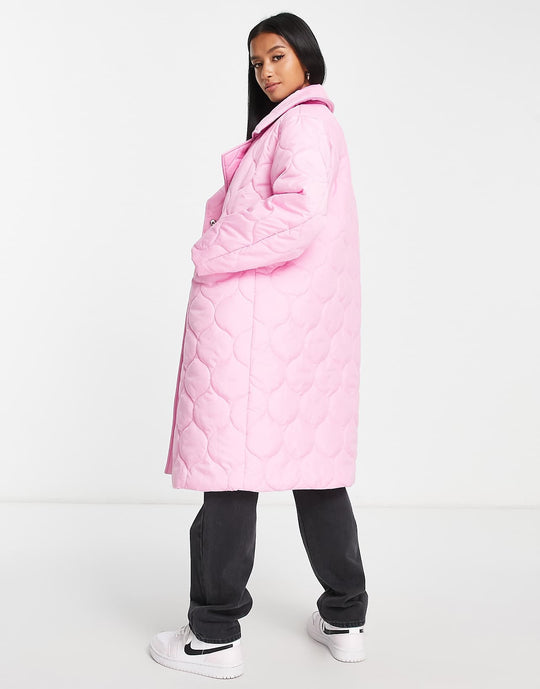 miss-selfridge-petite-longline-puffer-coat-in-pink