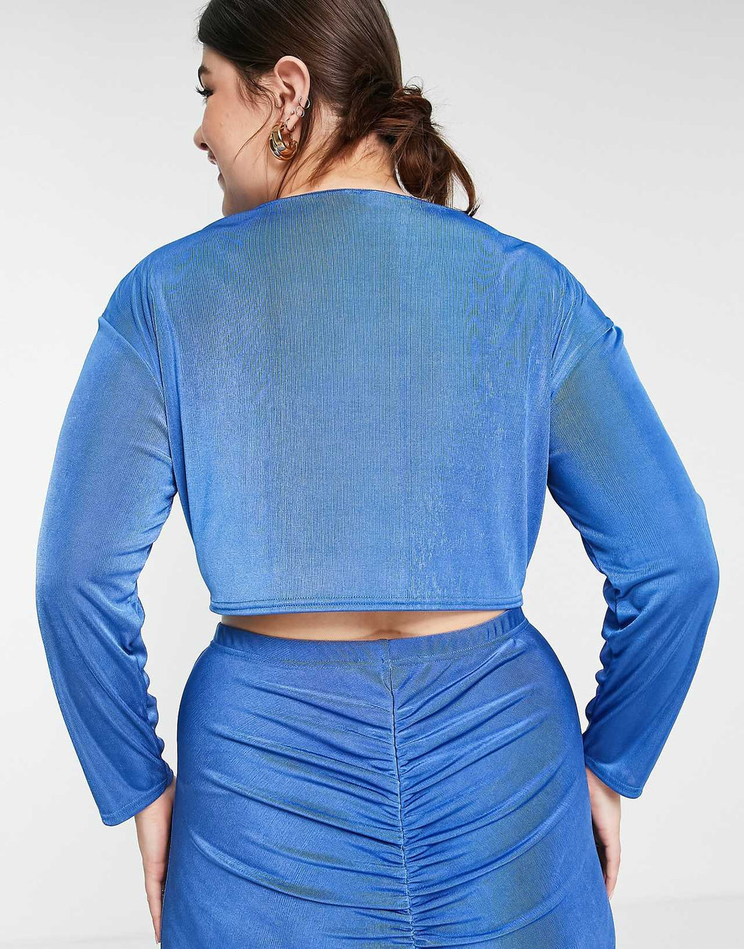 in-the-style-plus-x-liberty-exclusive-long-sleeve-ruched-front-top-co-ord-in-navy