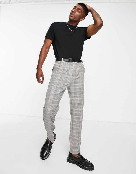 bando-carrot-fit-tapered-checked-suit-trousers-in-grey