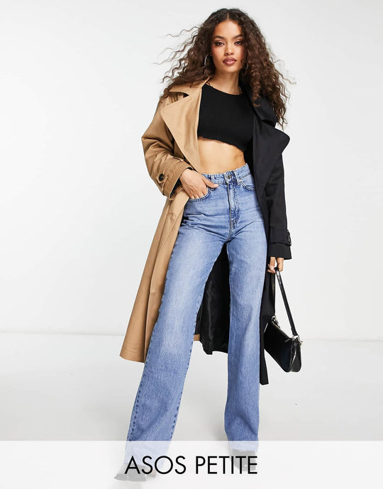 asos-design-petite-half-and-half-trench-coat-in-black-and-stone
