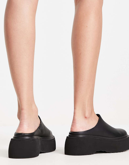 ASOS Design Milo Chunky Flat Mules - Black