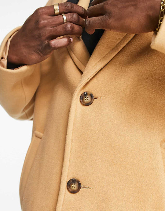 asos-design-relaxed-fit-wool-look-overcoat-in-camel