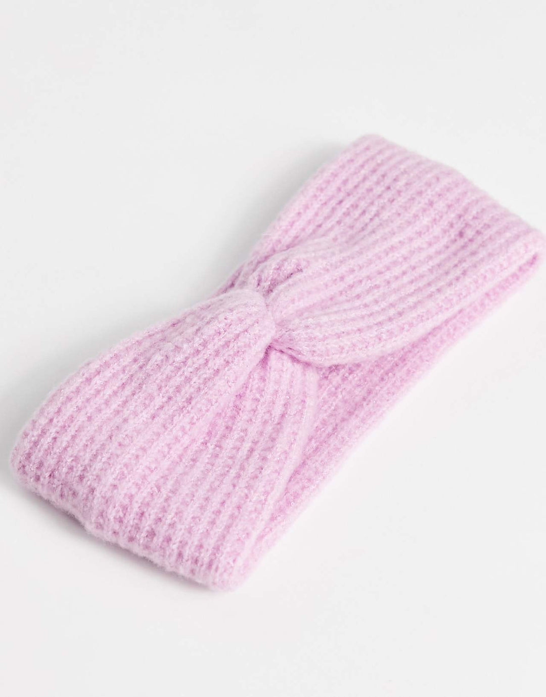 ASOS Design Textured Knit Headband in Lilac