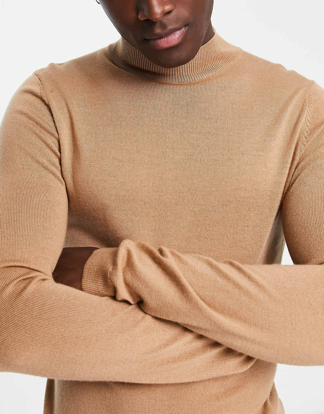 asos-design-muscle-fit-premium-merino-wool-turtle-neck-jumper-in-dark-beige