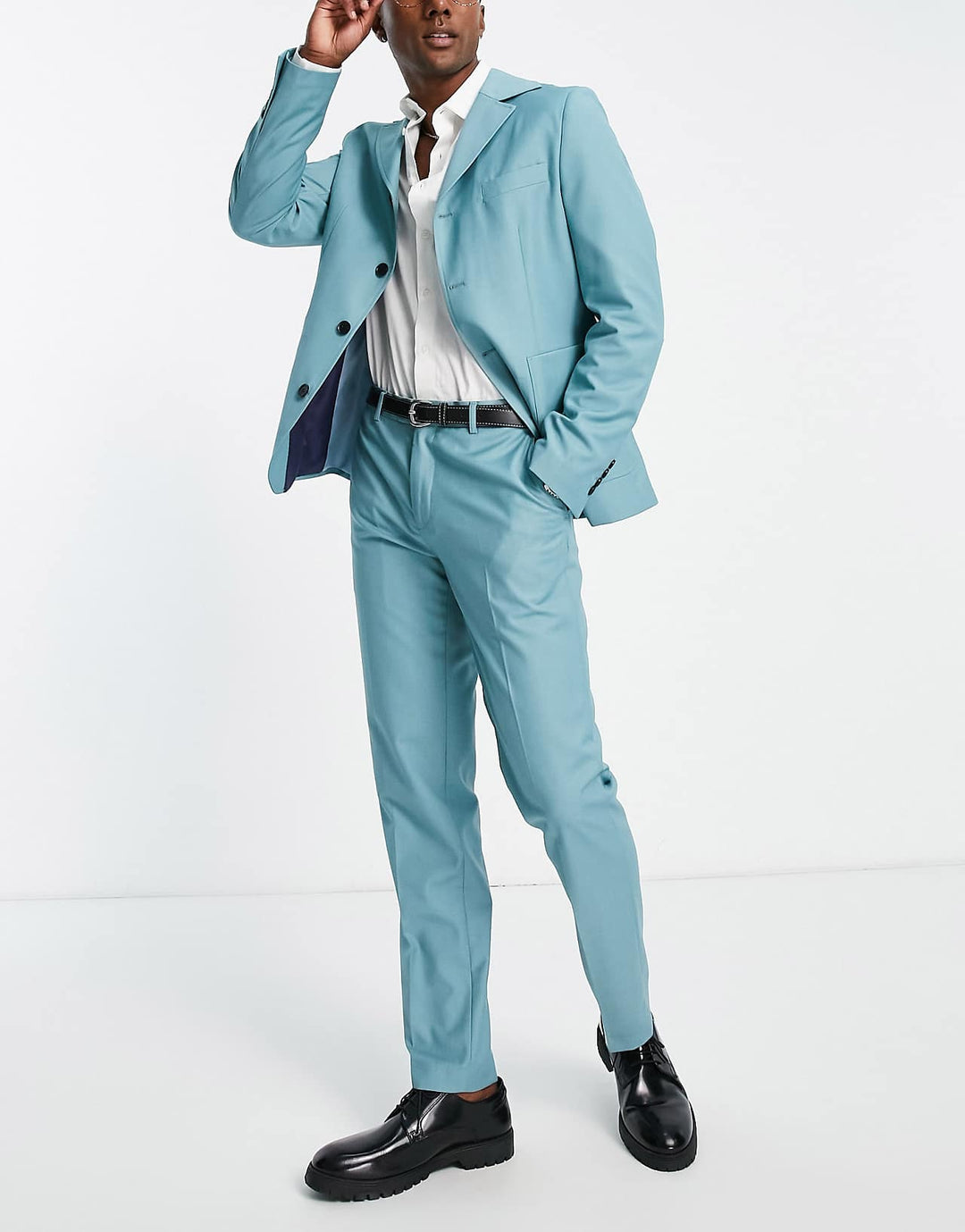 Gianni Feraud Straight Trousers in Blue