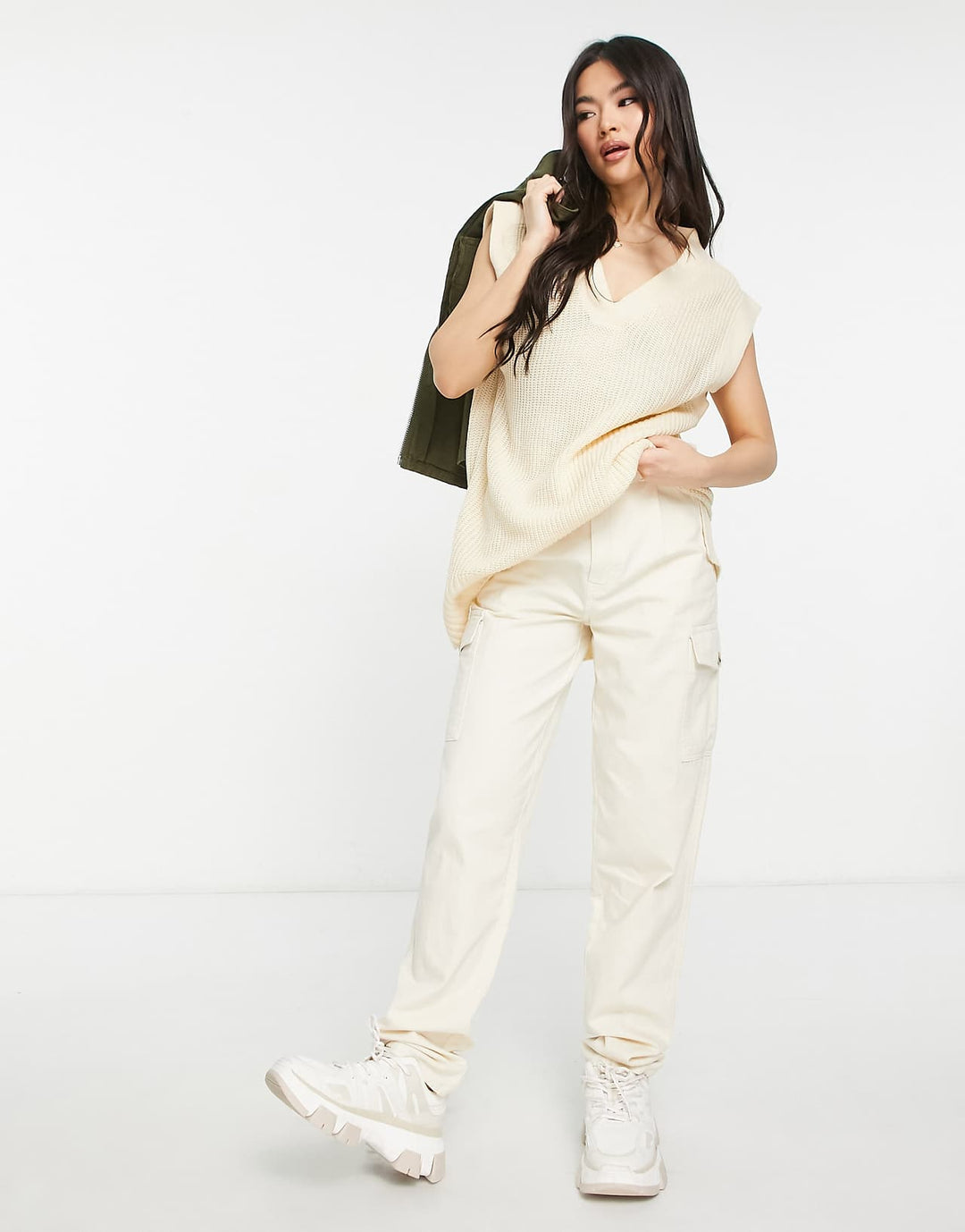 threadbare-chestnut-sleeveless-oversized-v-neck-jumper-in-stone