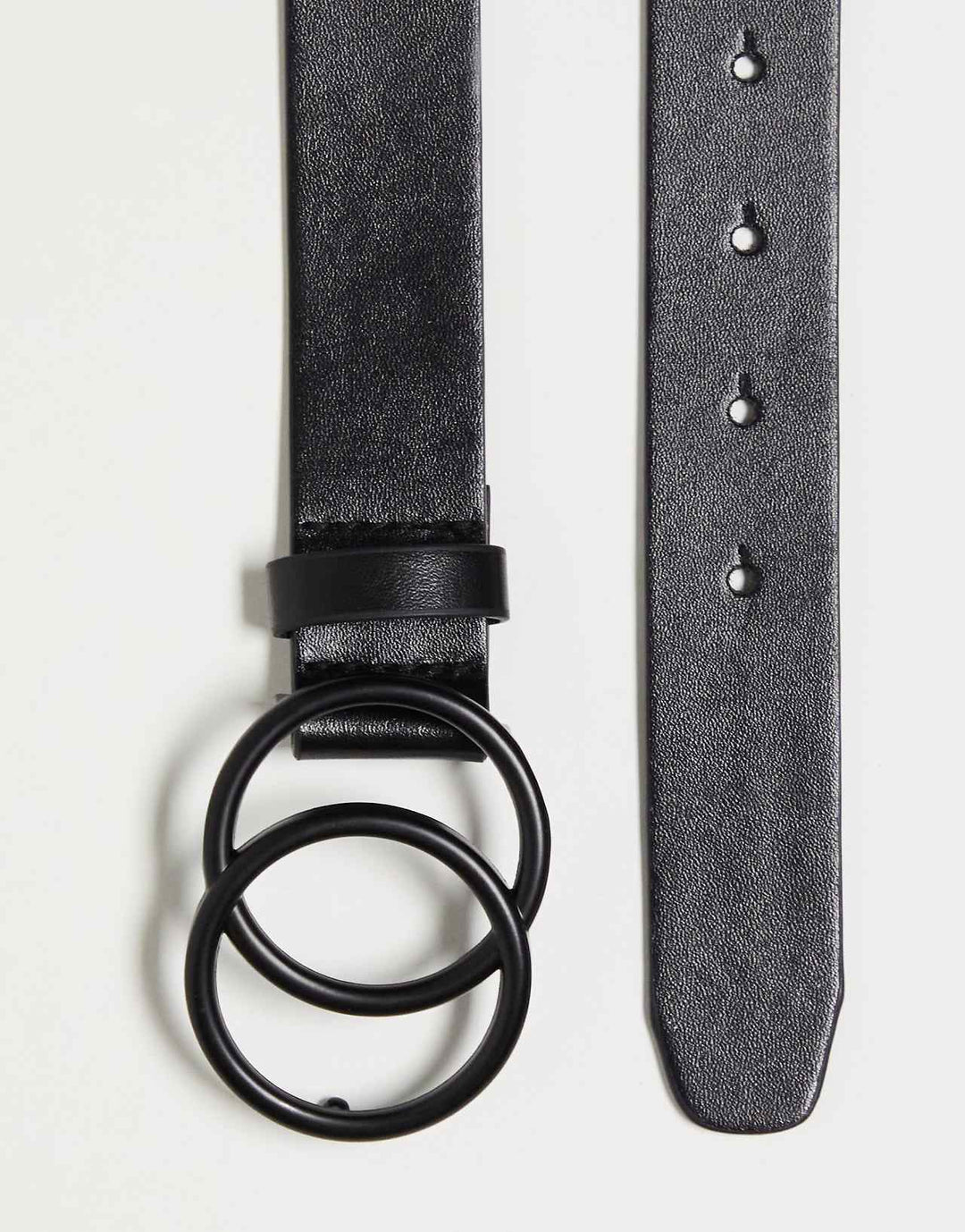 glamorous waist and hip belt with circle buckle in black