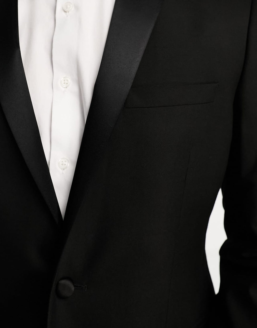 ASOS Design Slim Tuxedo Suit Jacket in Black