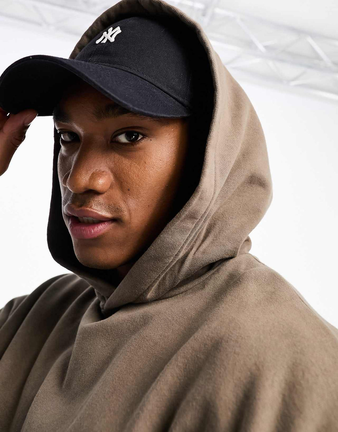 asos-design-co-ord-oversized-hoodie-in-washed-brown