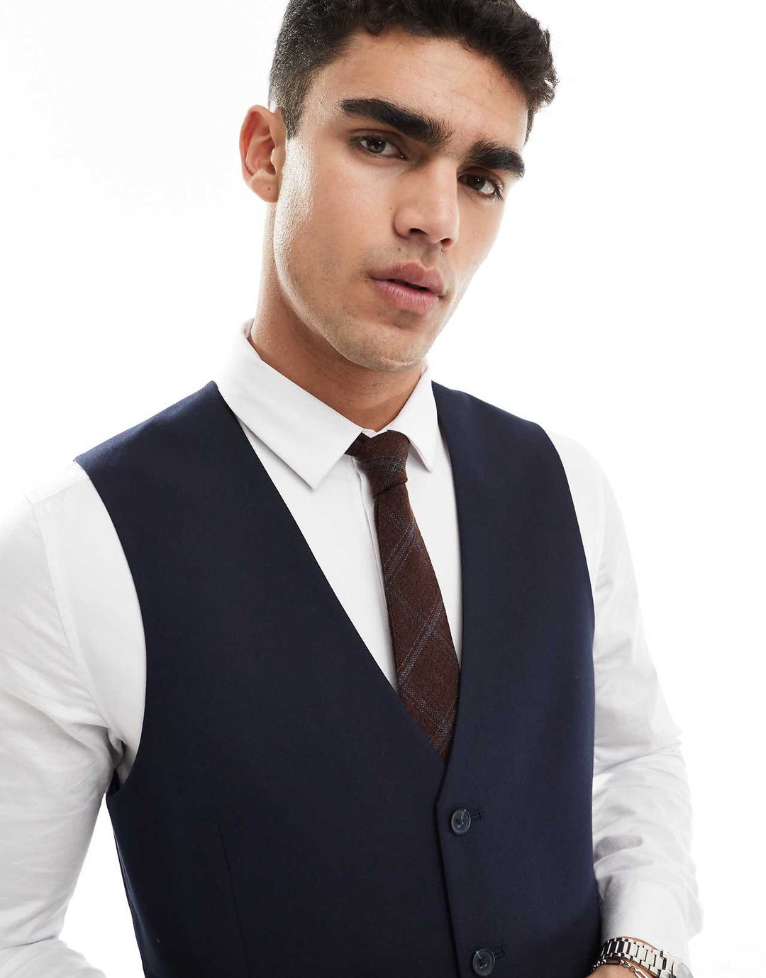 ASOS Design Slim Suit Waistcoat in Navy