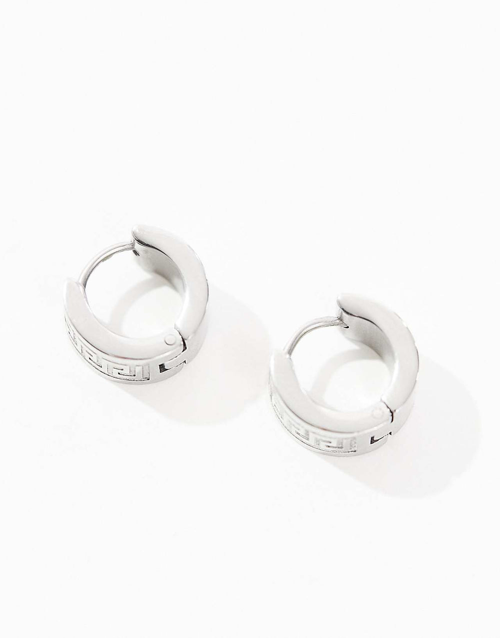 asos-design-waterproof-stainless-steel-hoop-earrings-with-greek-wave-in-silver-tone