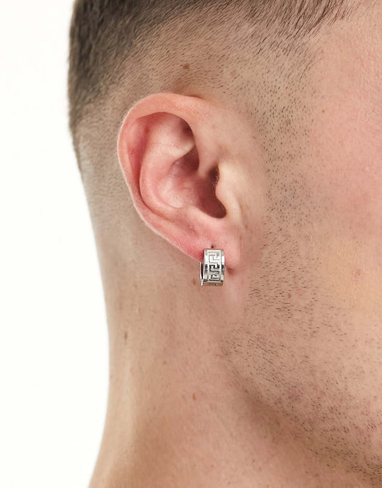 asos-design-waterproof-stainless-steel-hoop-earrings-with-greek-wave-in-silver-tone