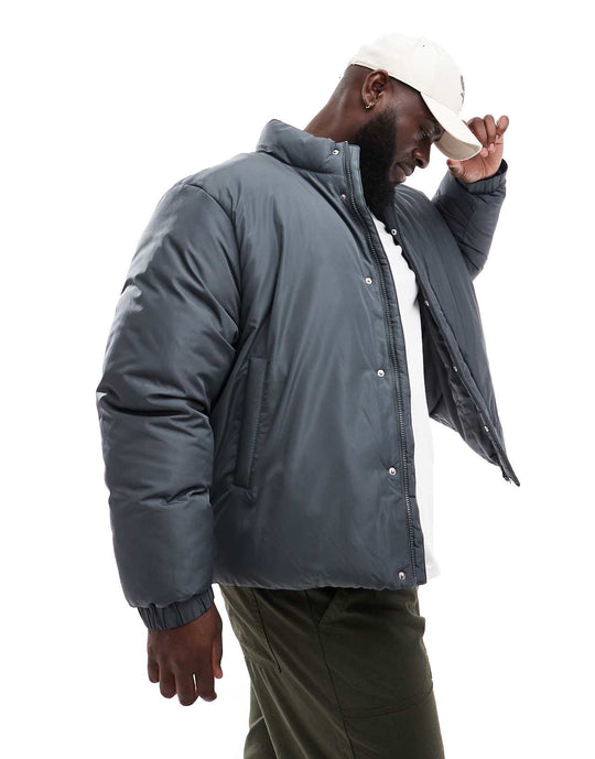 ASOS Design Puffer Jacket in Grey