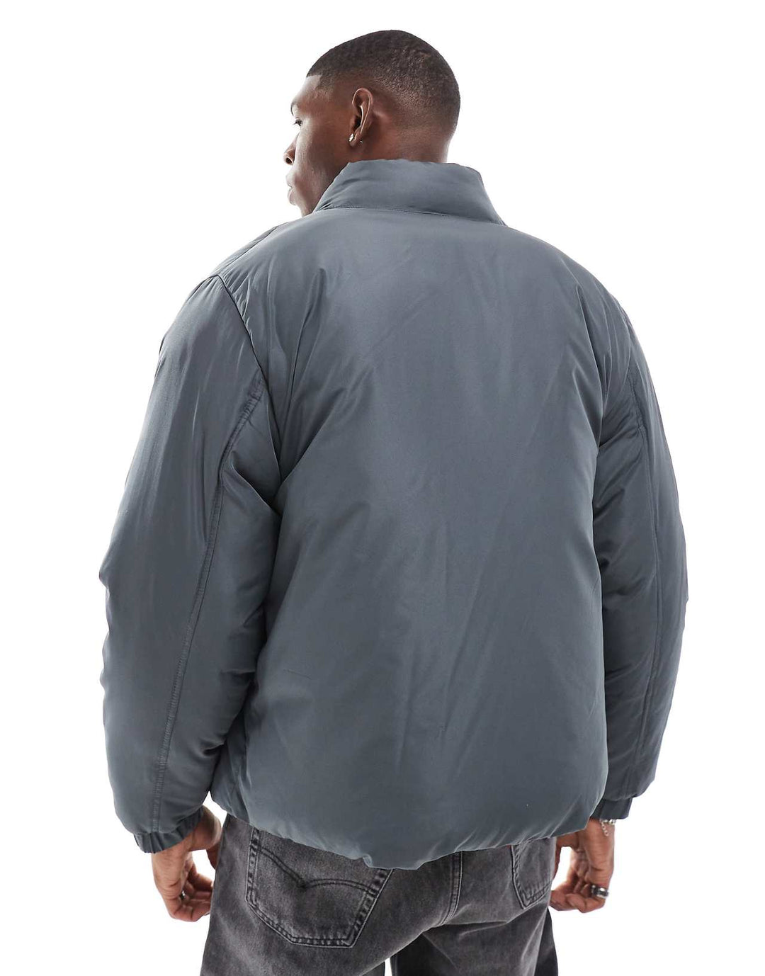 ASOS Design Puffer Jacket in Grey