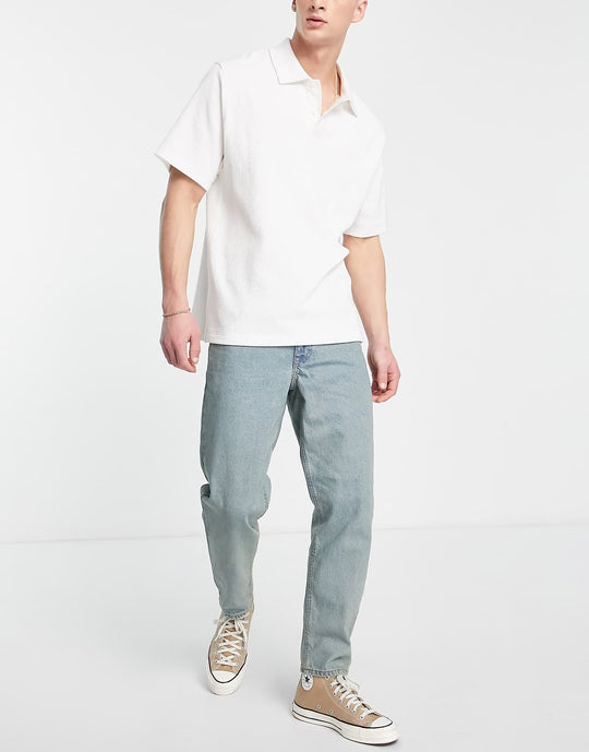 asos-design-classic-rigid-jeans-in-tinted-light-wash-blue