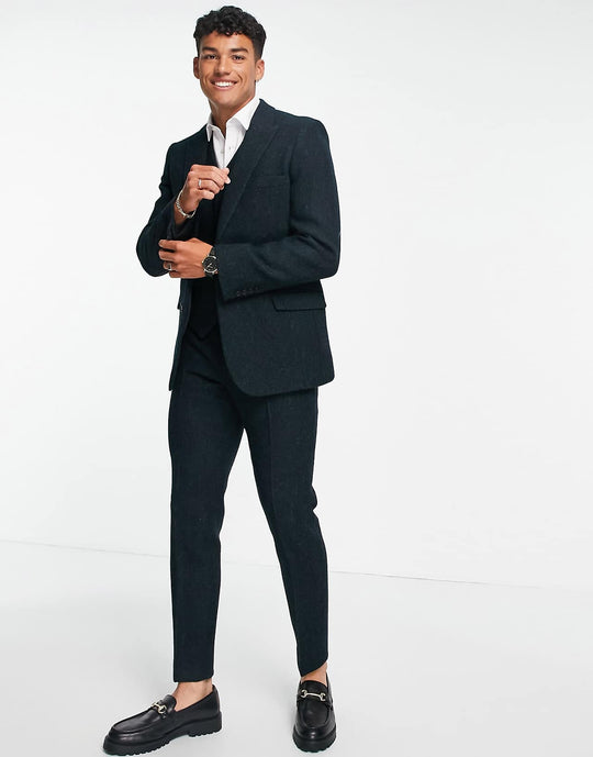 asos-design-slim-suit-jacket-in-100-wool-harris-tweed-in-forest-green