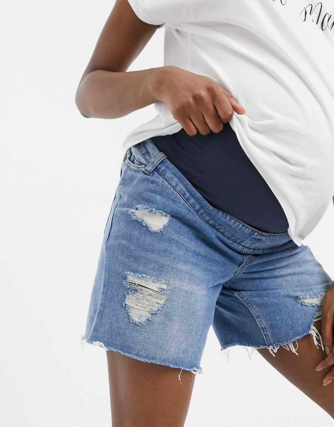 urban-bliss-maternity-high-waisted-ripped-longline-short-in-mid-wash