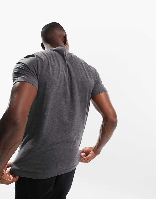 asos-design-cotton-t-shirt-with-crew-neck-in-charcoal-marl-grey