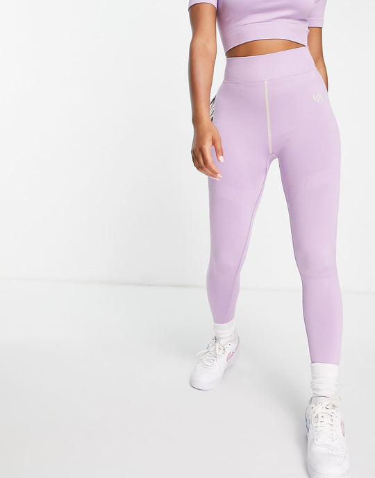 odolls collection sportswear motif legging in lilac