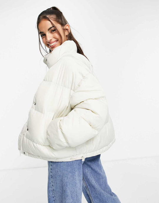ASOS Design Oversized Puffer Jacket in Cream